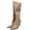 GG Canvas Pointed Toe Tall Boots Size 38.5