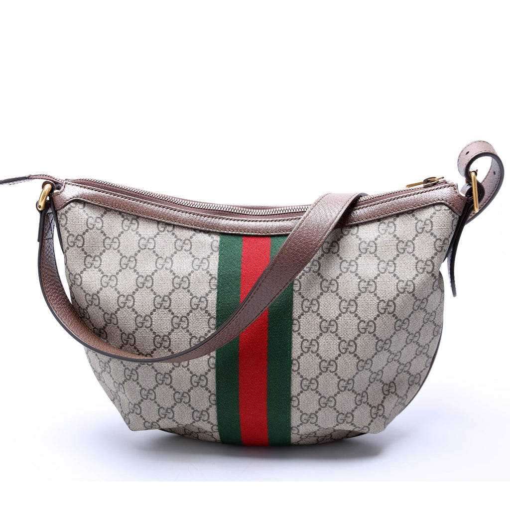 598125 Ophidia GG Supreme Small Shoulder Bag Brown