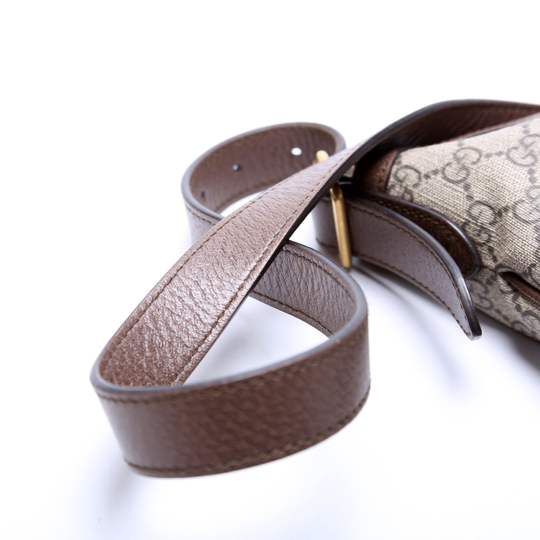 598125 Ophidia GG Supreme Small Shoulder Bag Brown