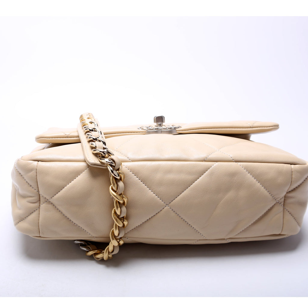 Quilted Goatskin 19 Large 32+M Beige