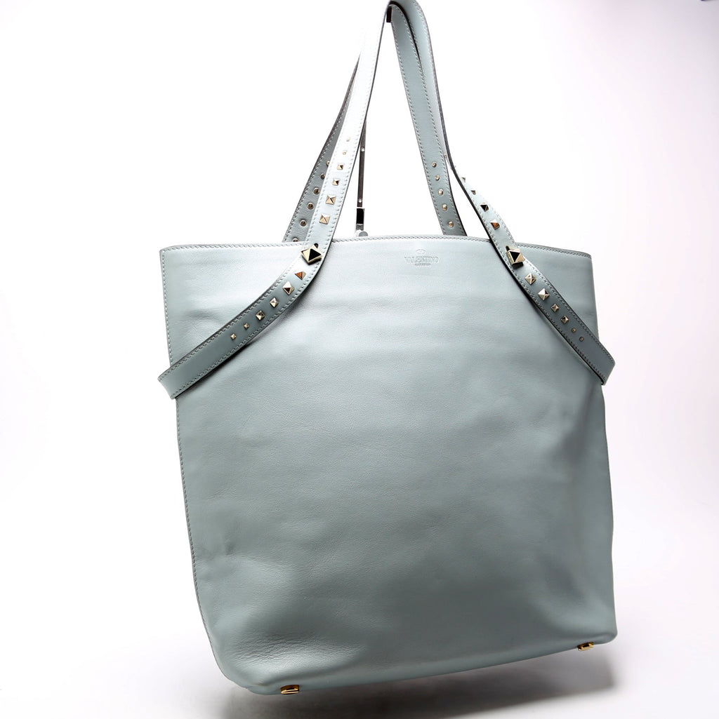 Lovestud Leather Tote Blue