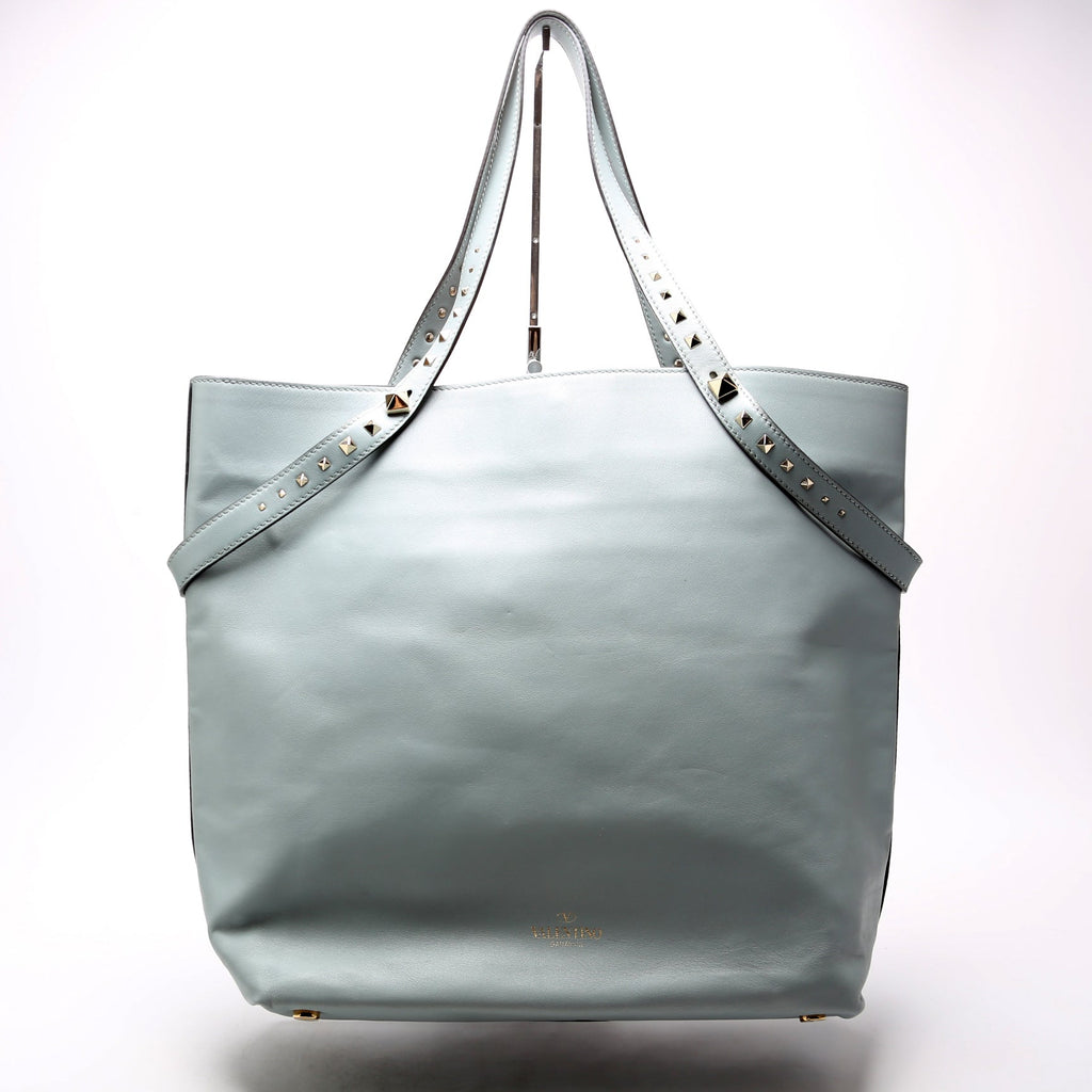 Lovestud Leather Tote Blue