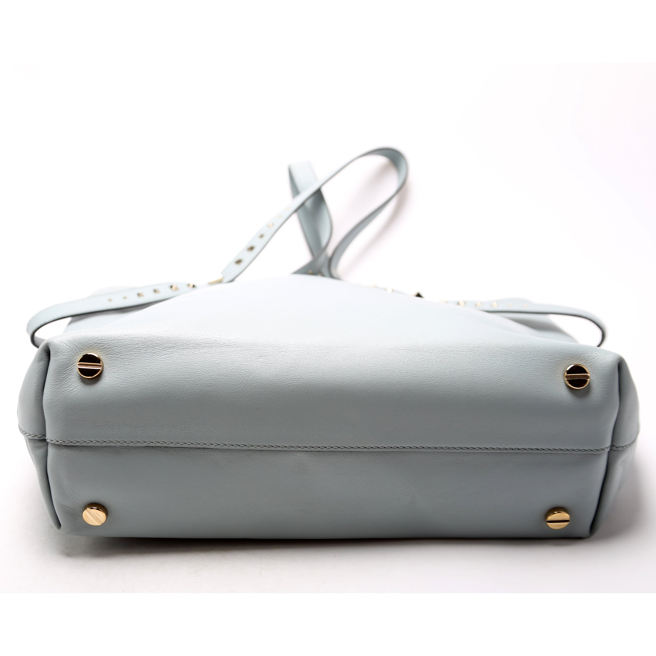 Lovestud Leather Tote Blue
