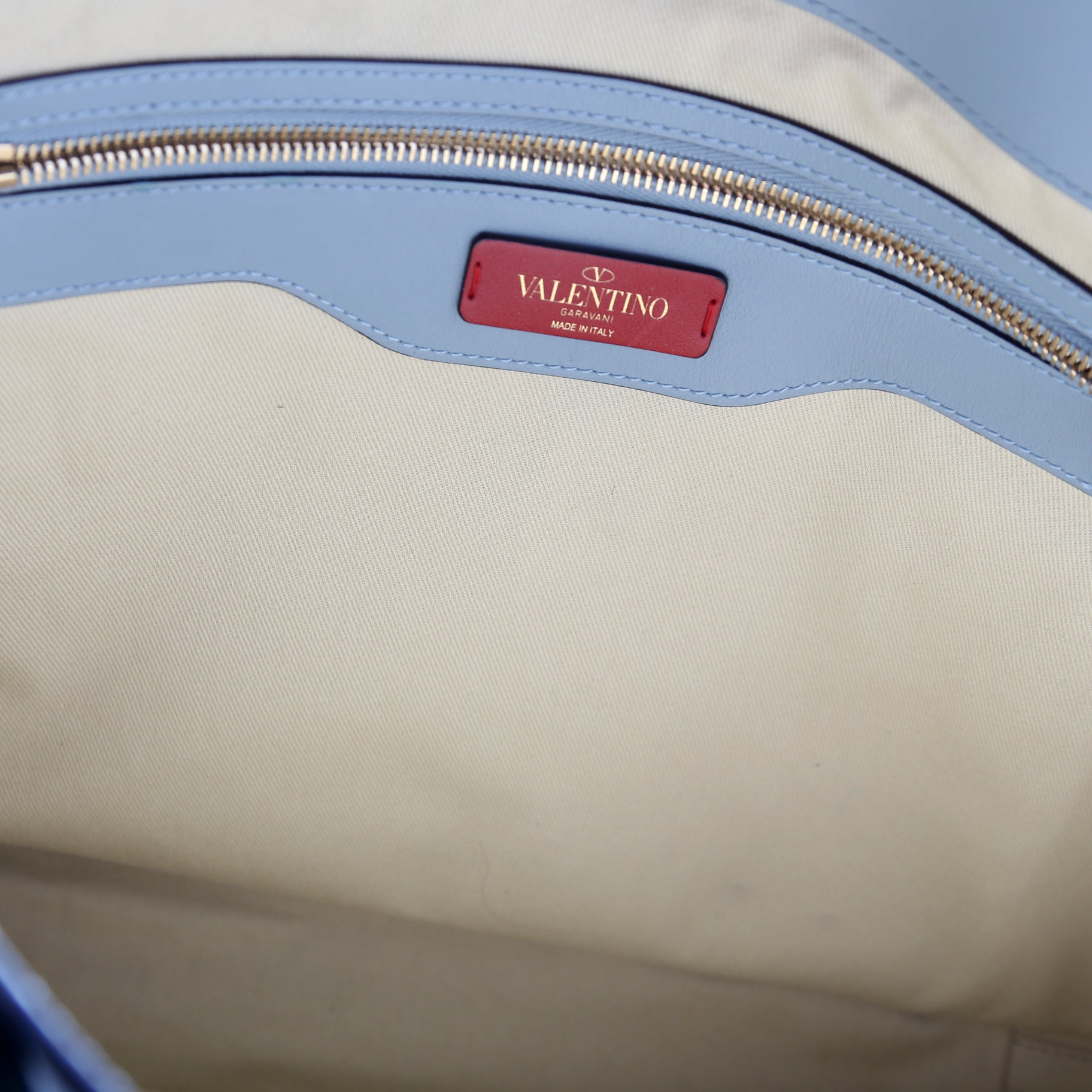 Lovestud Leather Tote Blue