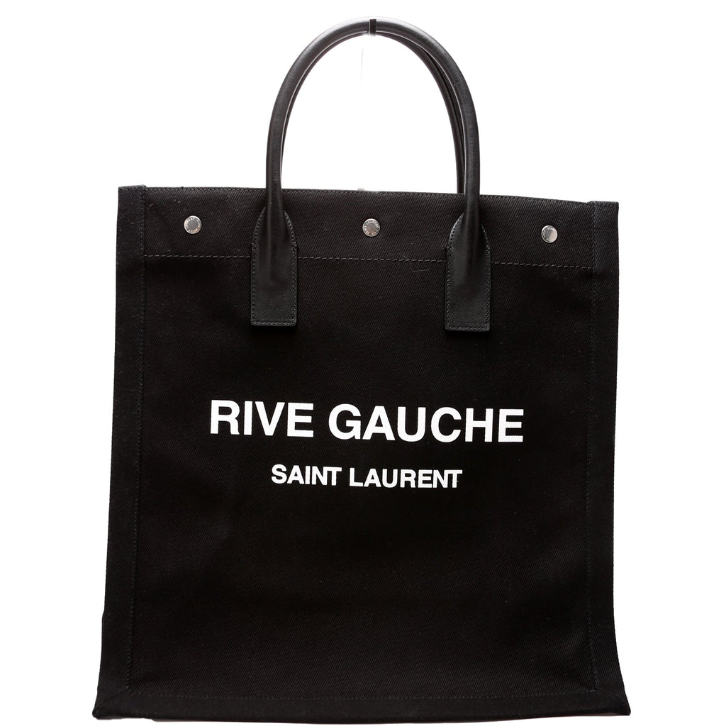 SAINT LAURENT Rive Gauche Vertical Tote Bag Black