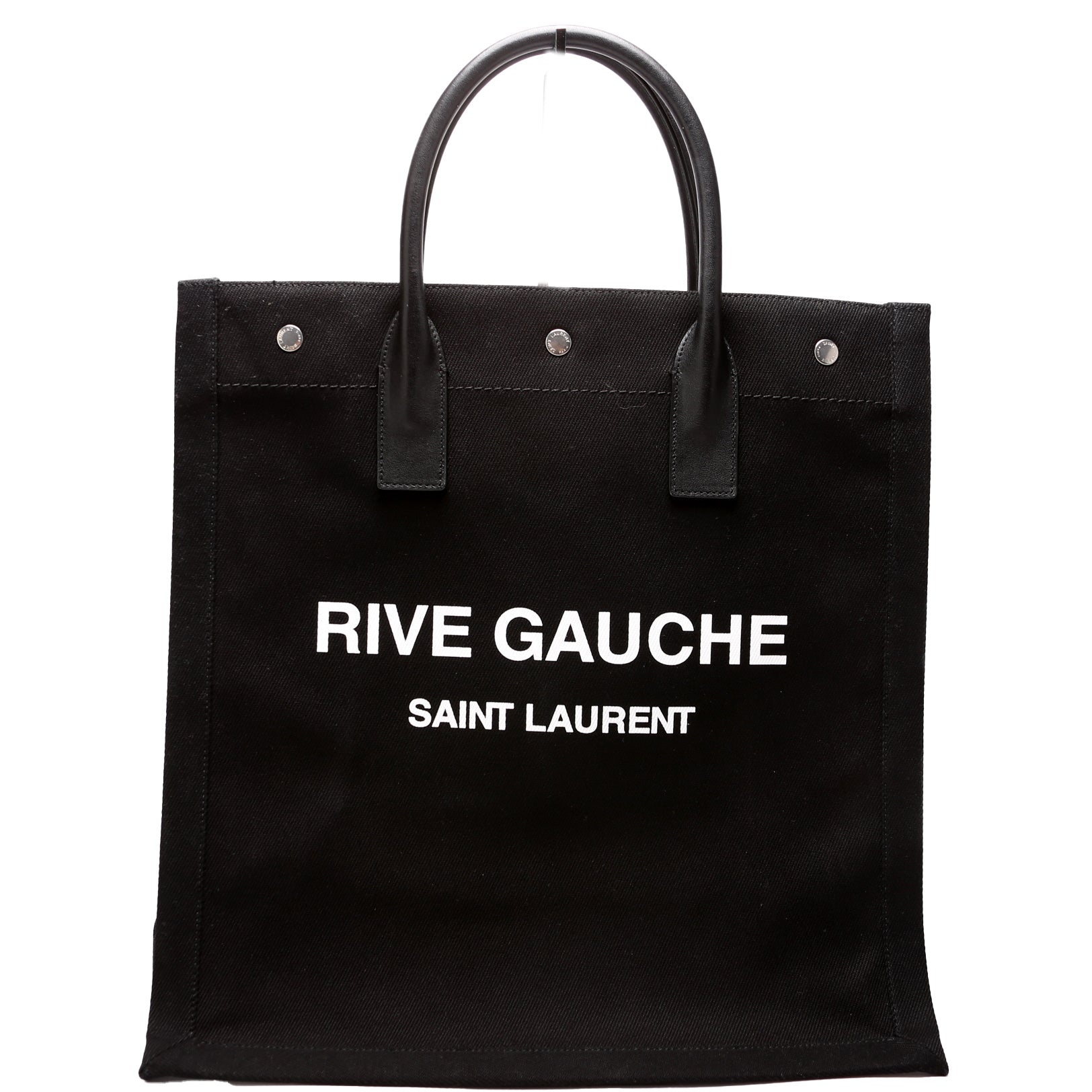 SAINT LAURENT Rive Gauche Vertical Tote Bag Black