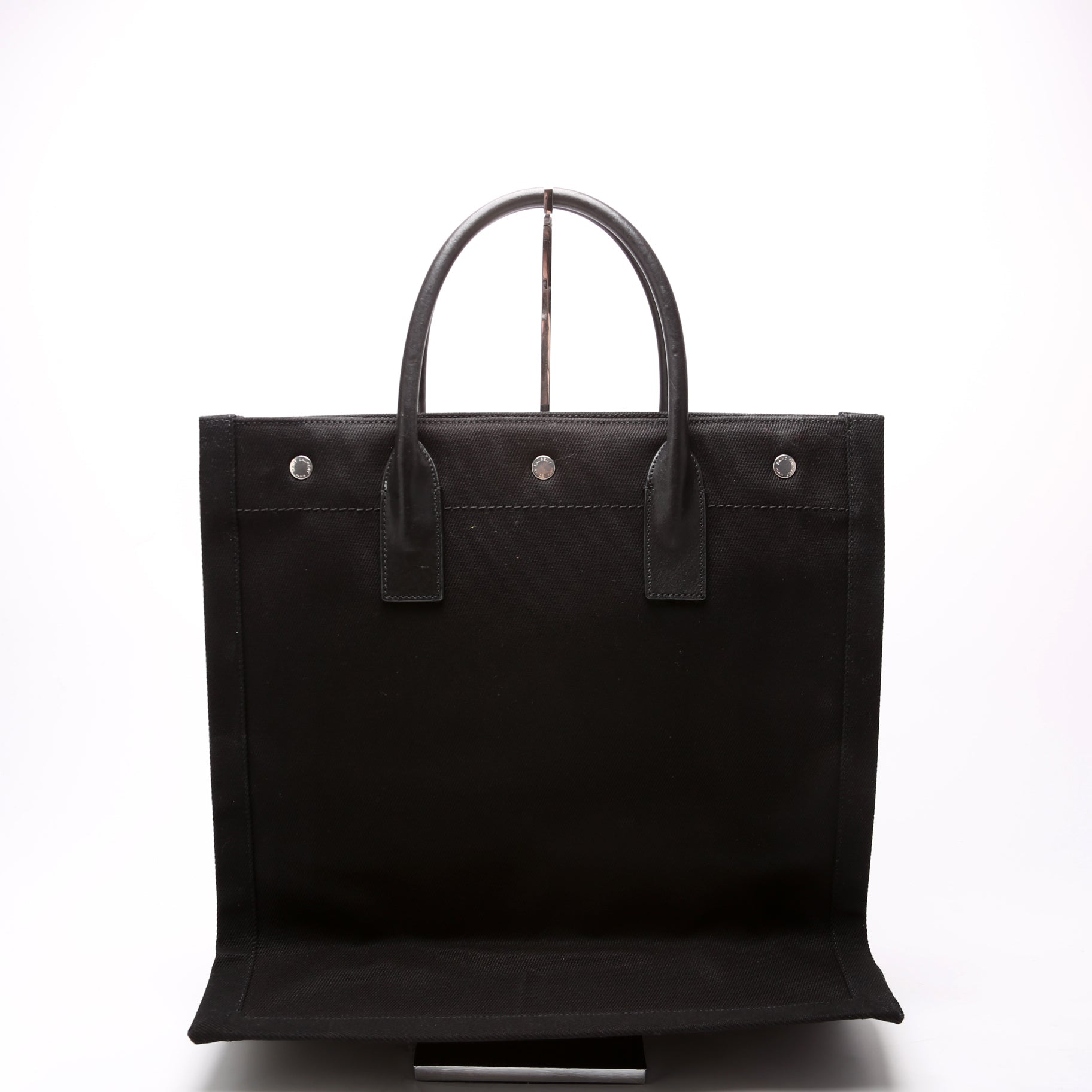 SAINT LAURENT Rive Gauche Vertical Tote Bag Black