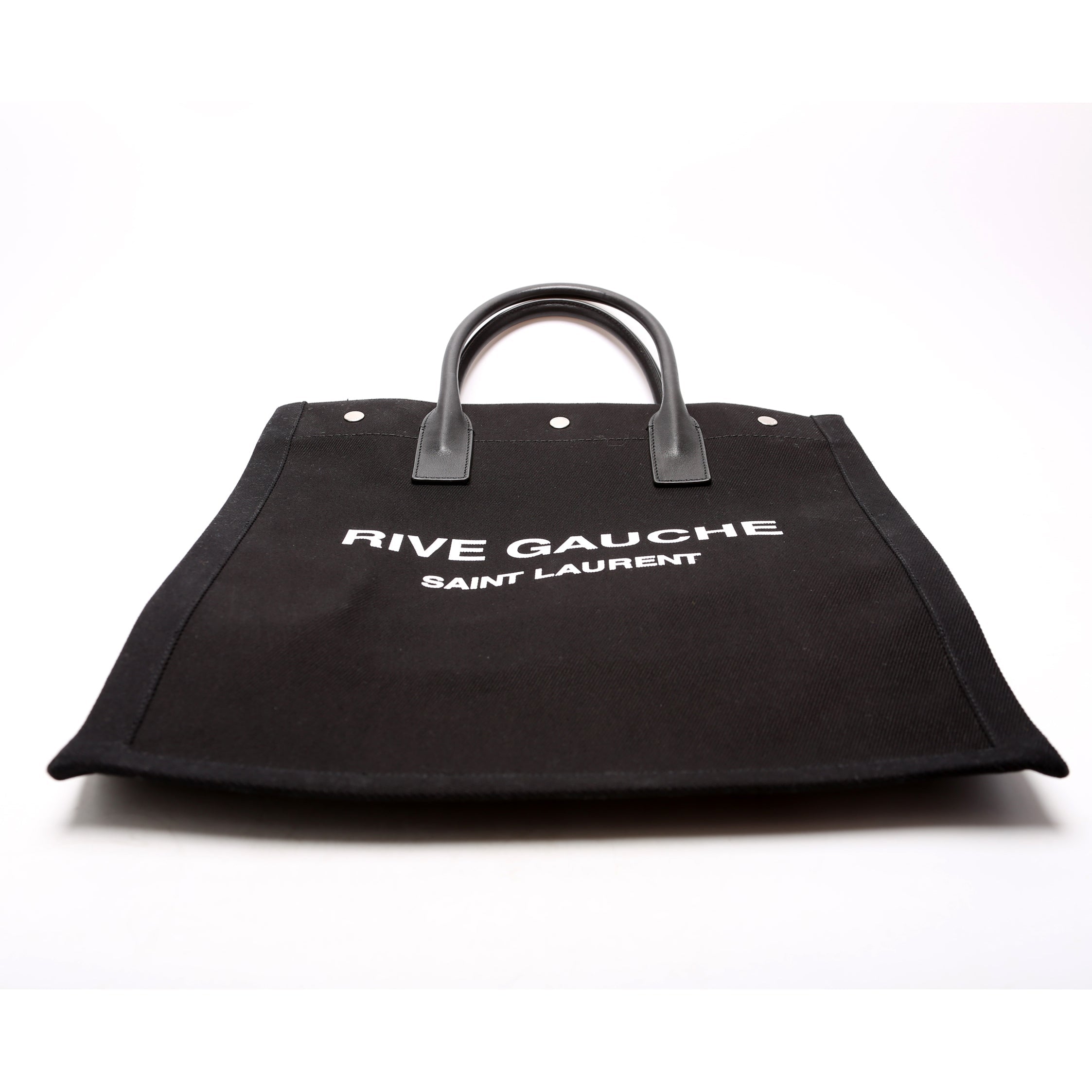 SAINT LAURENT Rive Gauche Vertical Tote Bag Black
