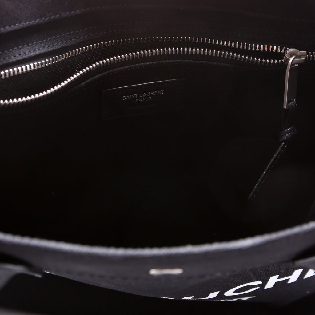 SAINT LAURENT Rive Gauche Vertical Tote Bag Black