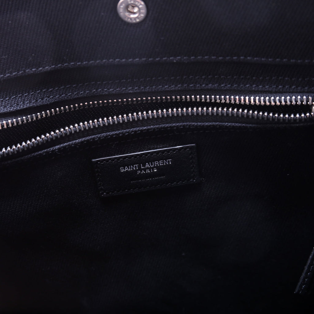 SAINT LAURENT Rive Gauche Vertical Tote Bag Black