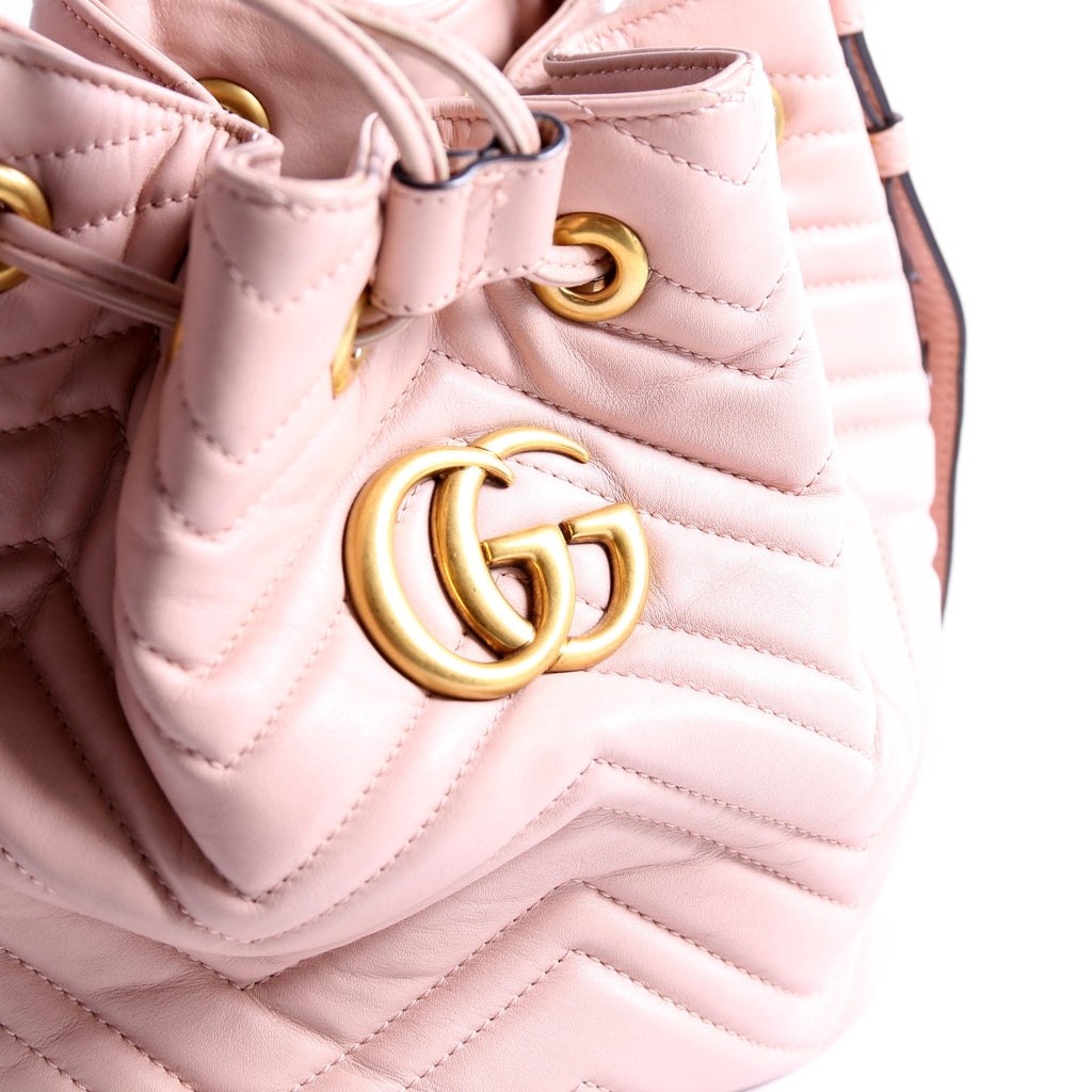 Gucci 476674 GG Marmont Bucket Pink