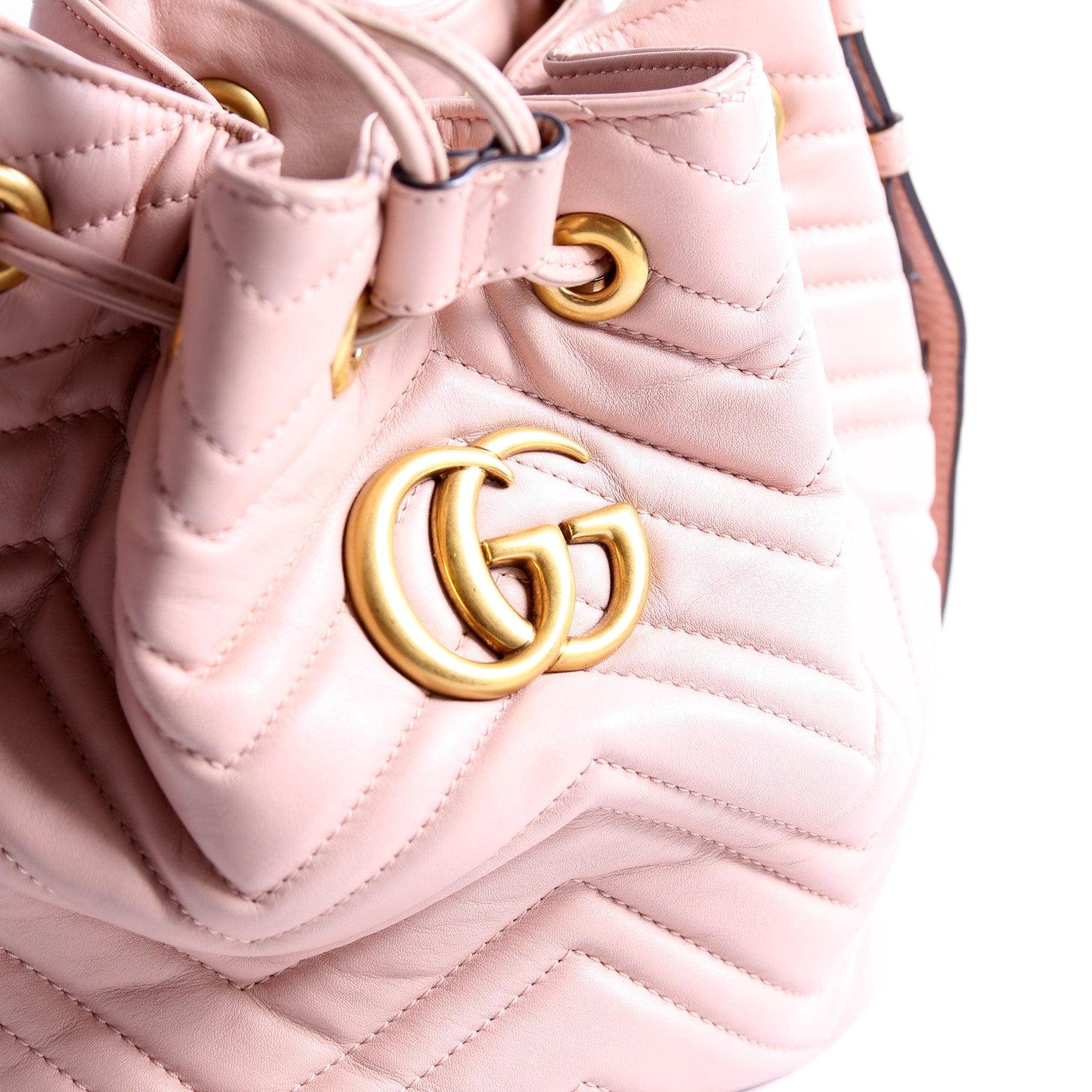 Gucci 476674 GG Marmont Bucket Pink