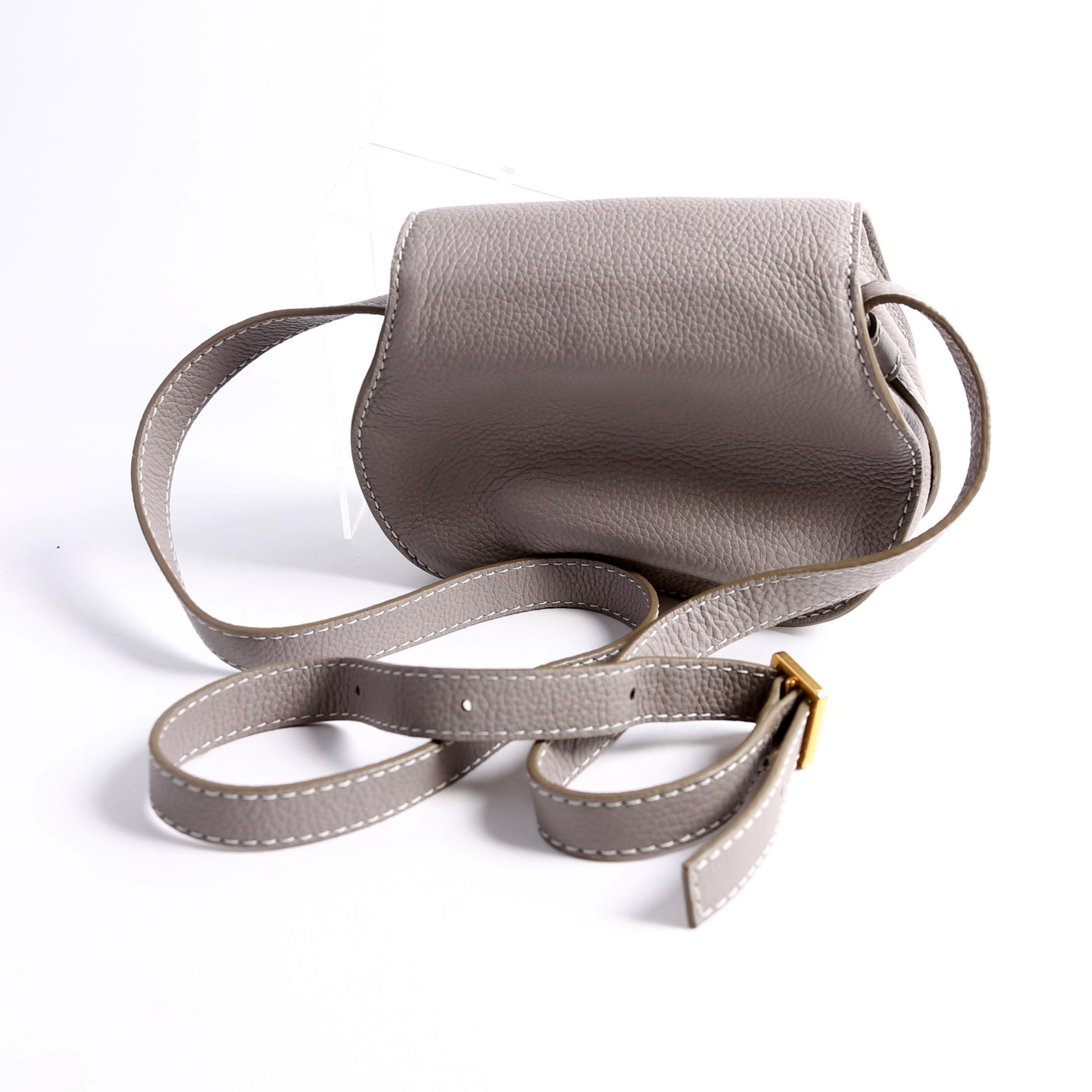 Marcie Saddle Bag Crossbody Small Grey