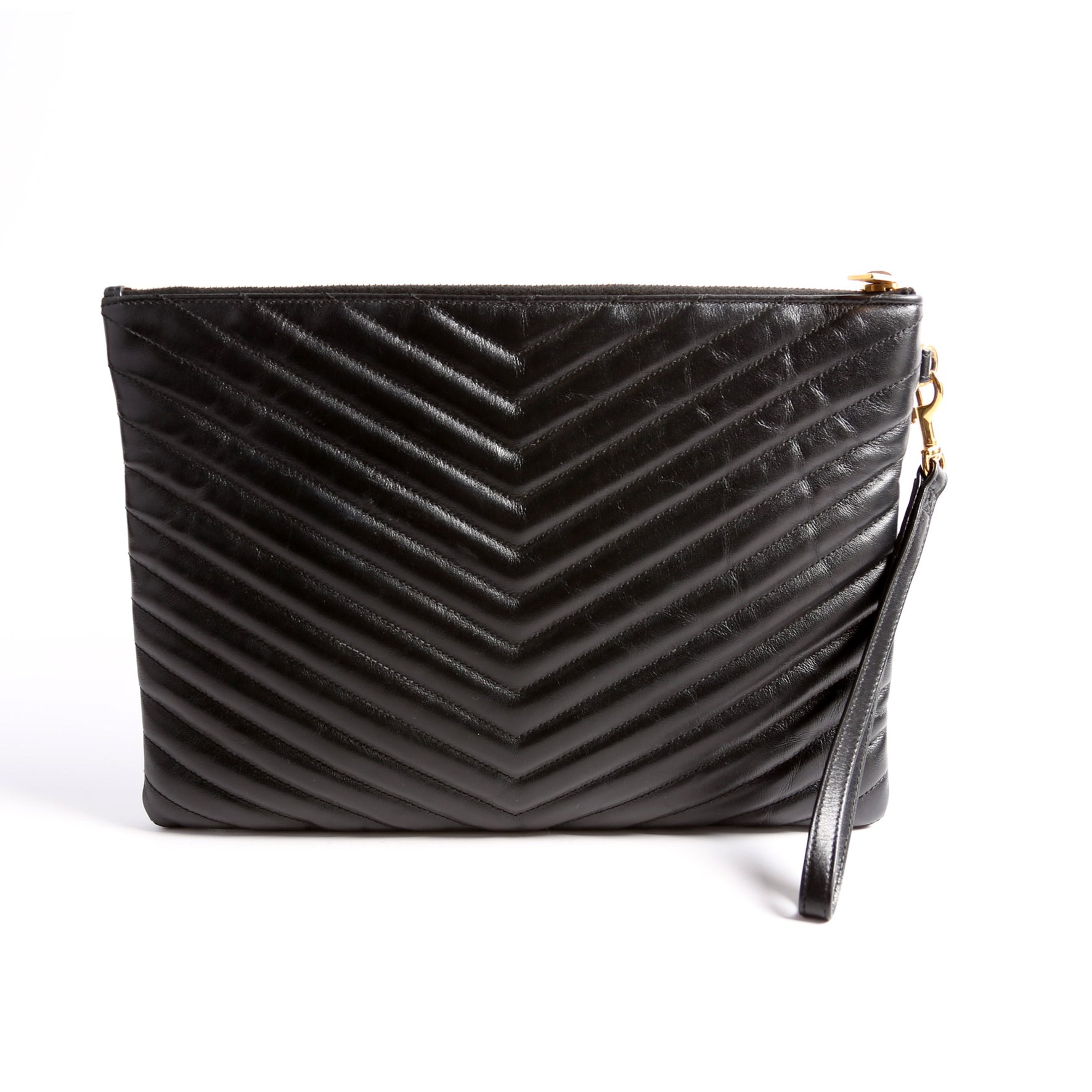 559193 A5 Matelasse Pouch Black
