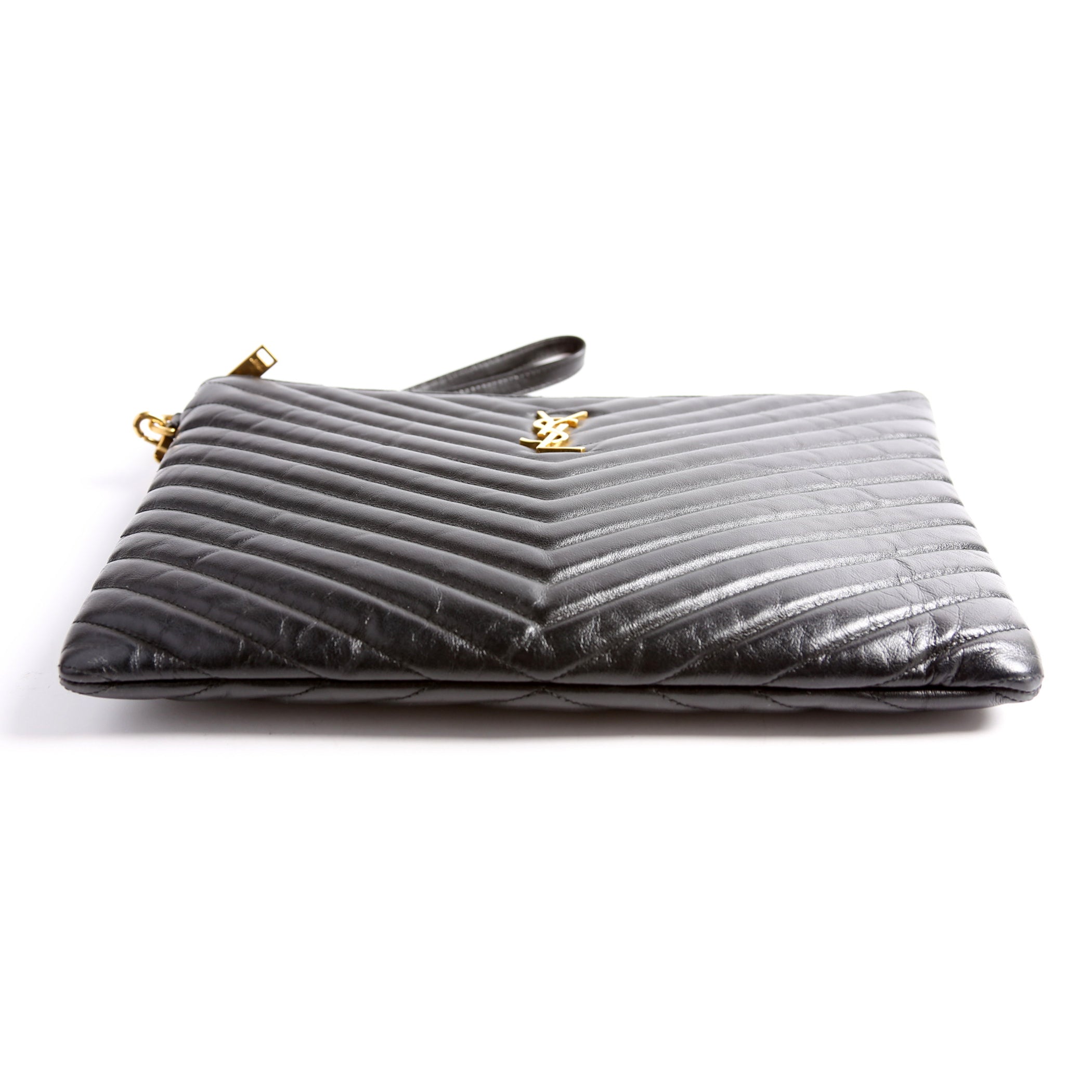 559193 A5 Matelasse Pouch Black