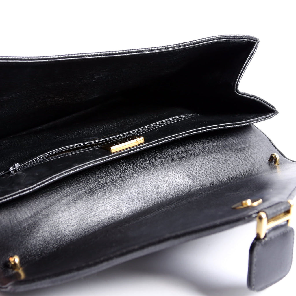 731782 Dionysus Leather East-West Small Shoulder Black