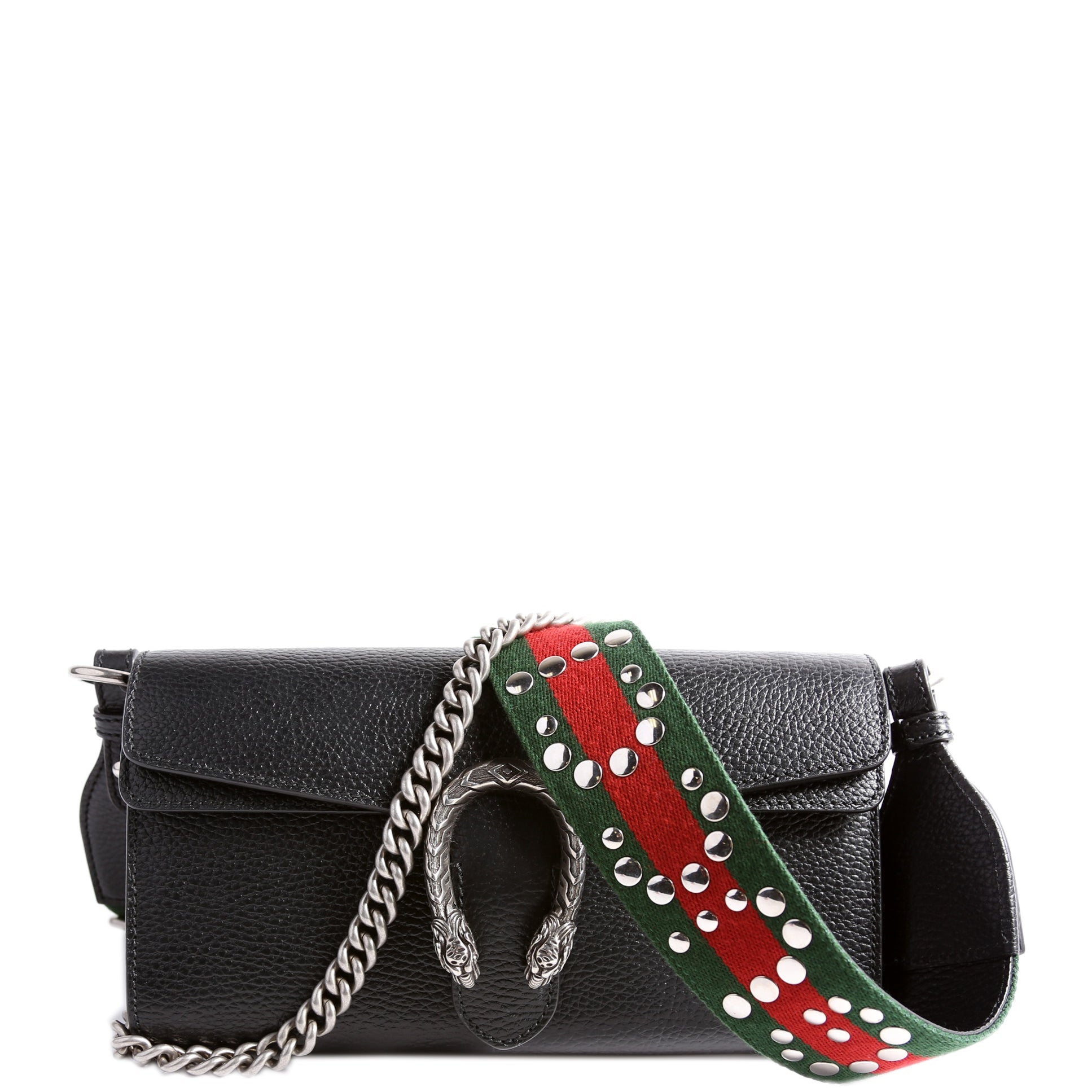 731782 Dionysus Leather East-West Small Shoulder Black