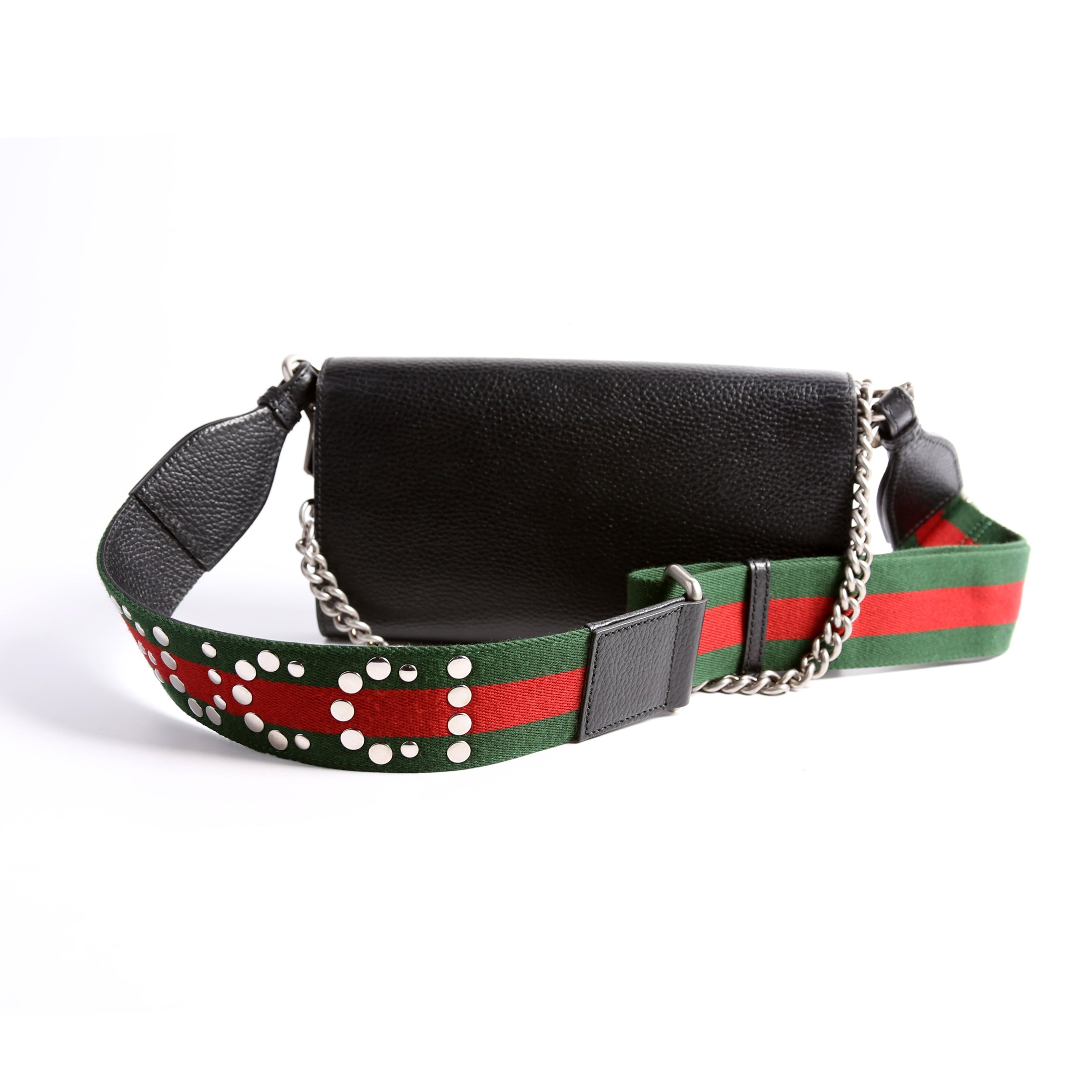 731782 Dionysus Leather East-West Small Shoulder Black