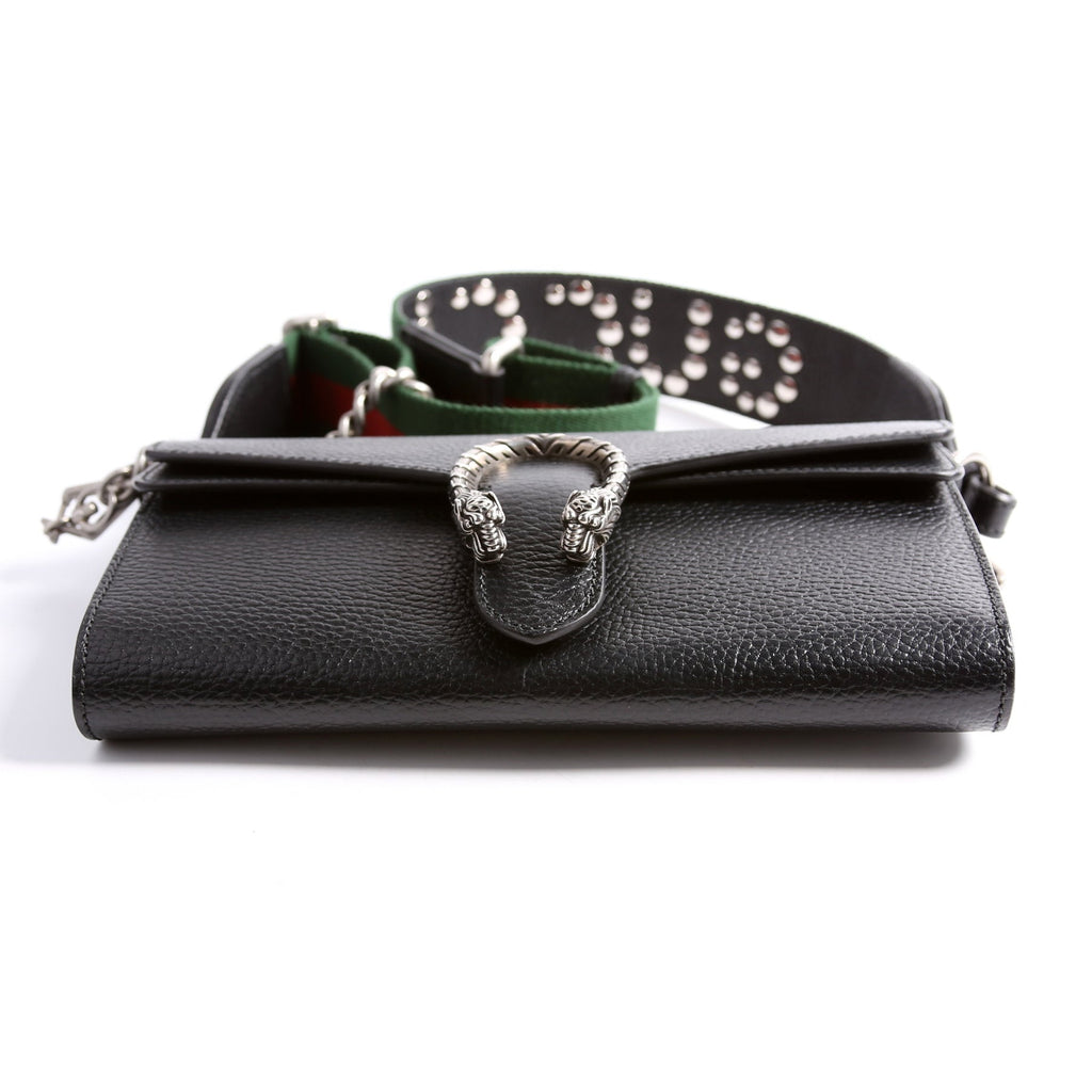 731782 Dionysus Leather East-West Small Shoulder Black