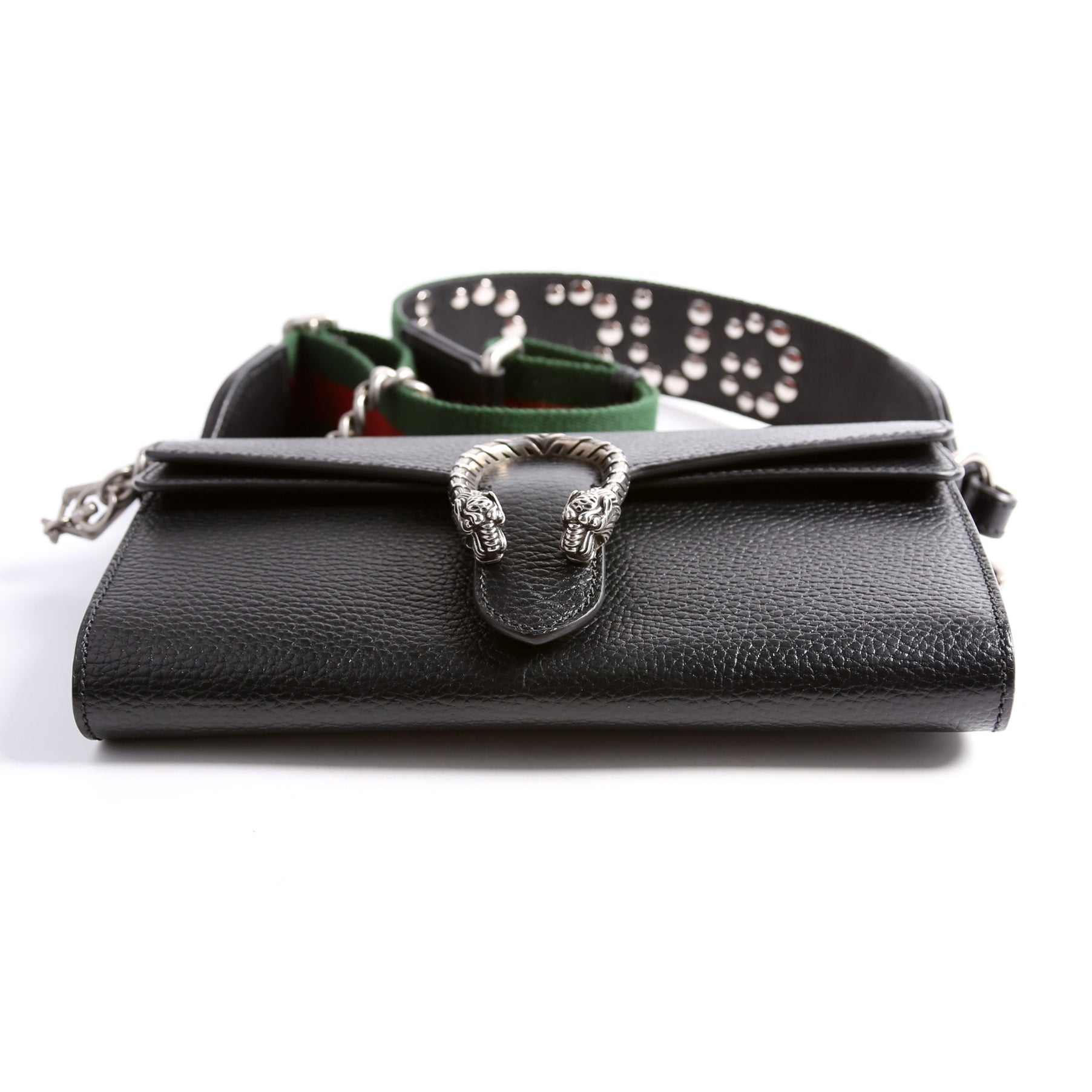731782 Dionysus Leather East-West Small Shoulder Black