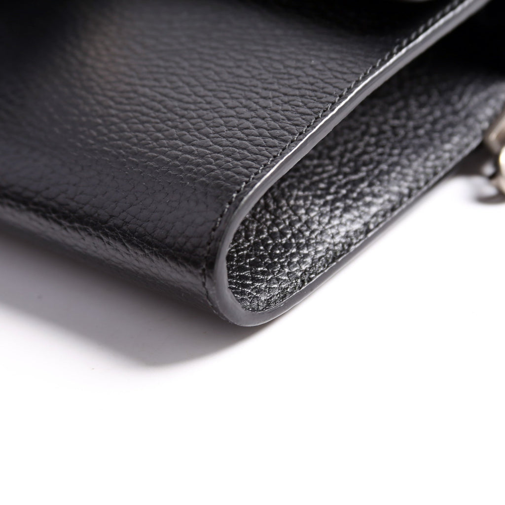 731782 Dionysus Leather East-West Small Shoulder Black