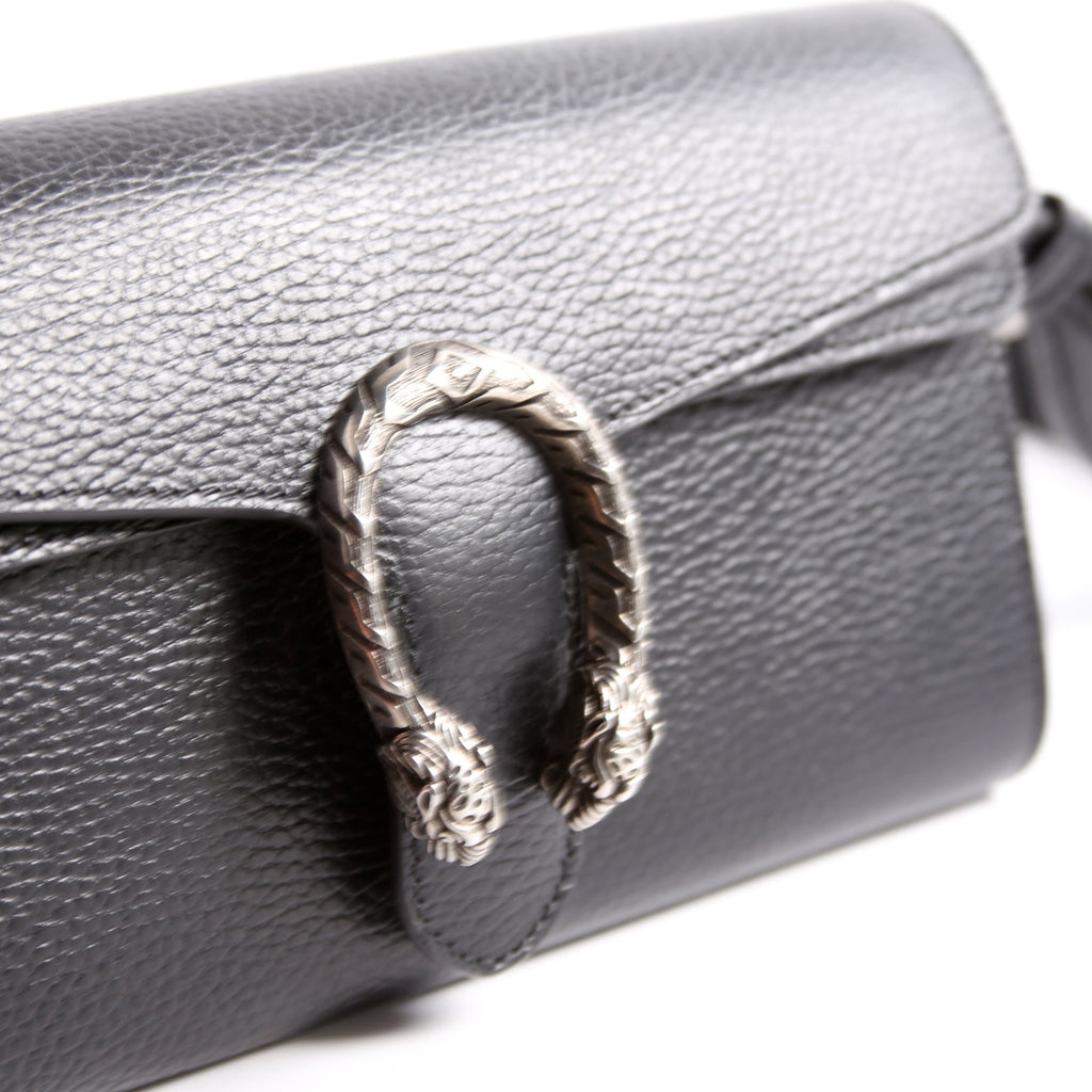 731782 Dionysus Leather East-West Small Shoulder Black