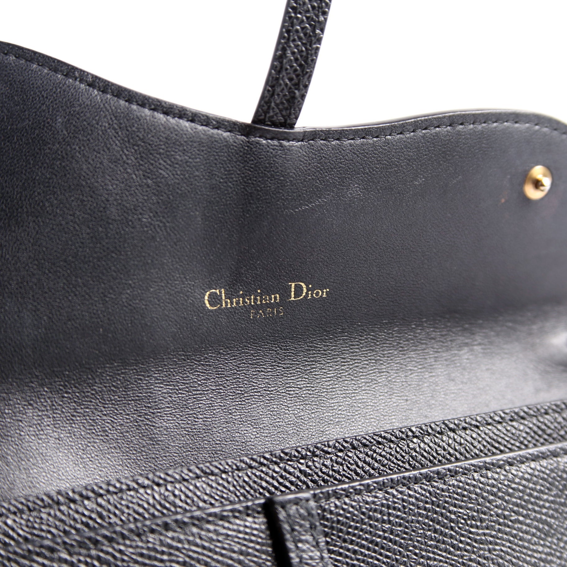 Saddle Pouch W/Chain Small Calfskin Black
