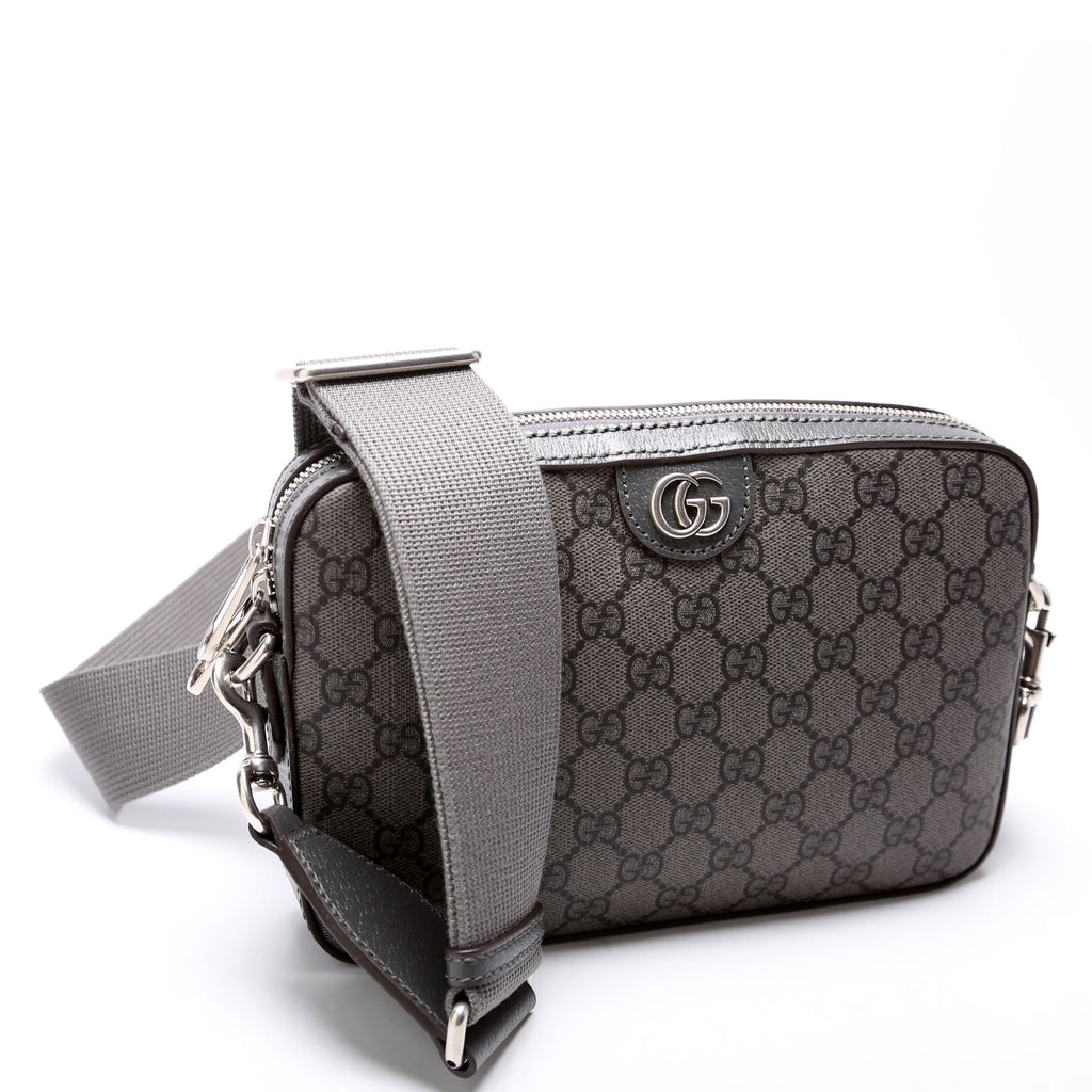 699439 GG Supreme Ophidia Small Wristlet Crossbody Grey