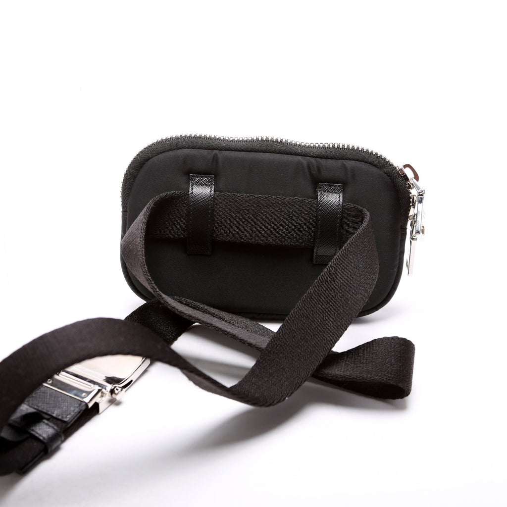 Nylon Saffiano Belt Bag Black
