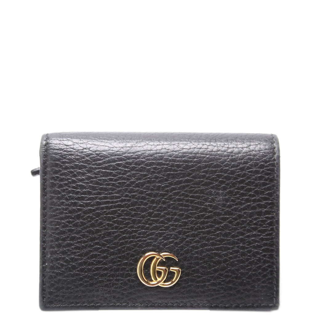 456126 GG Marmont Card Case Black