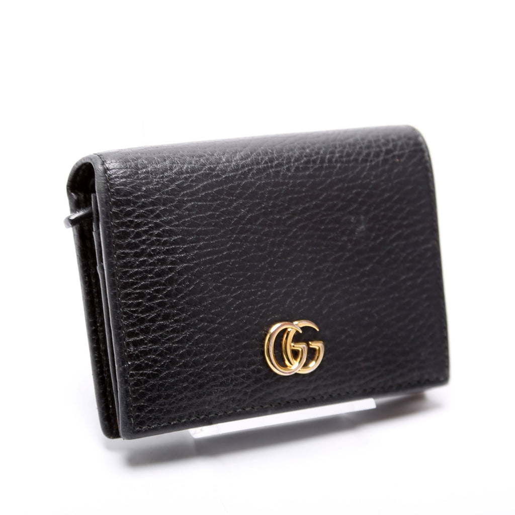 456126 GG Marmont Card Case Black
