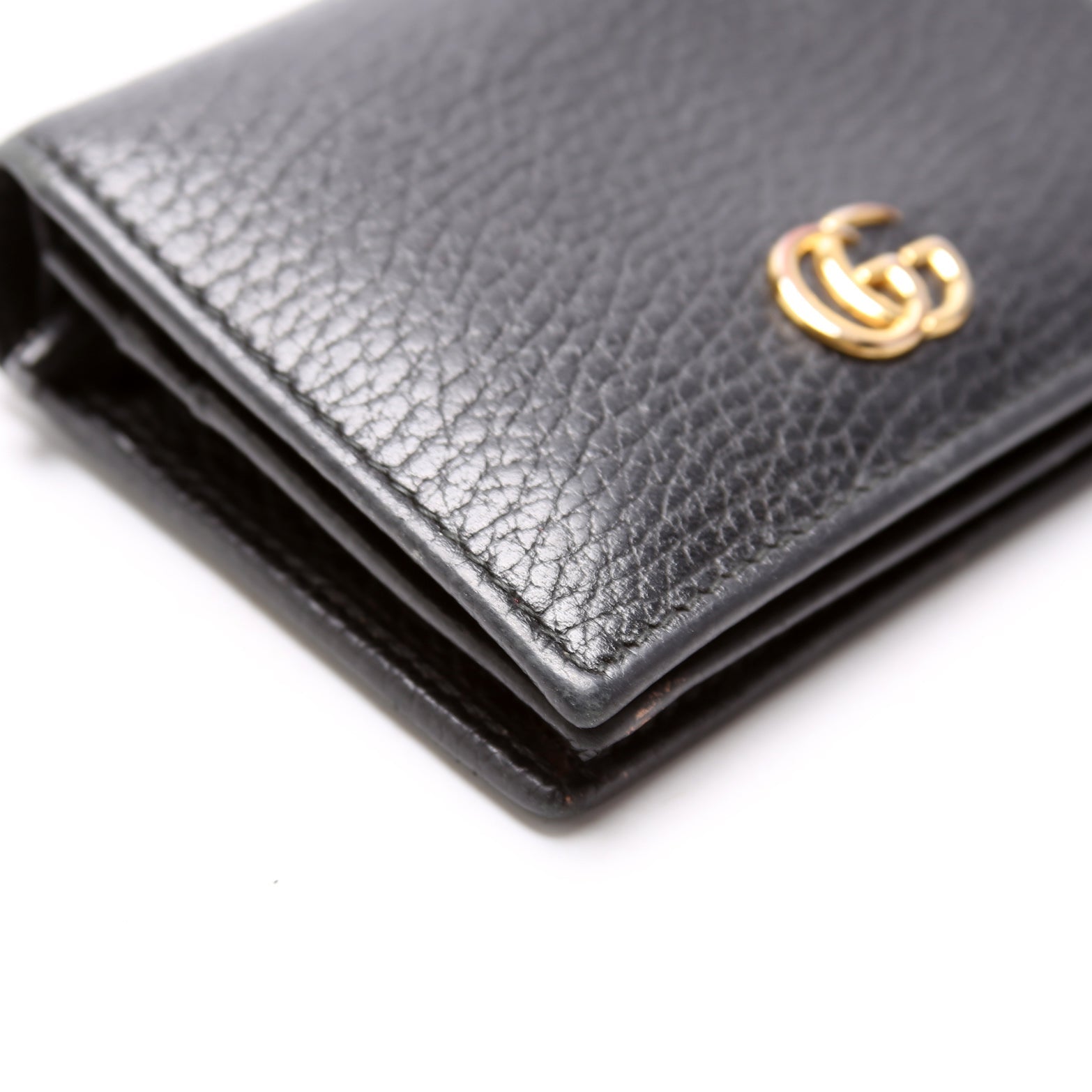 456126 GG Marmont Card Case Black