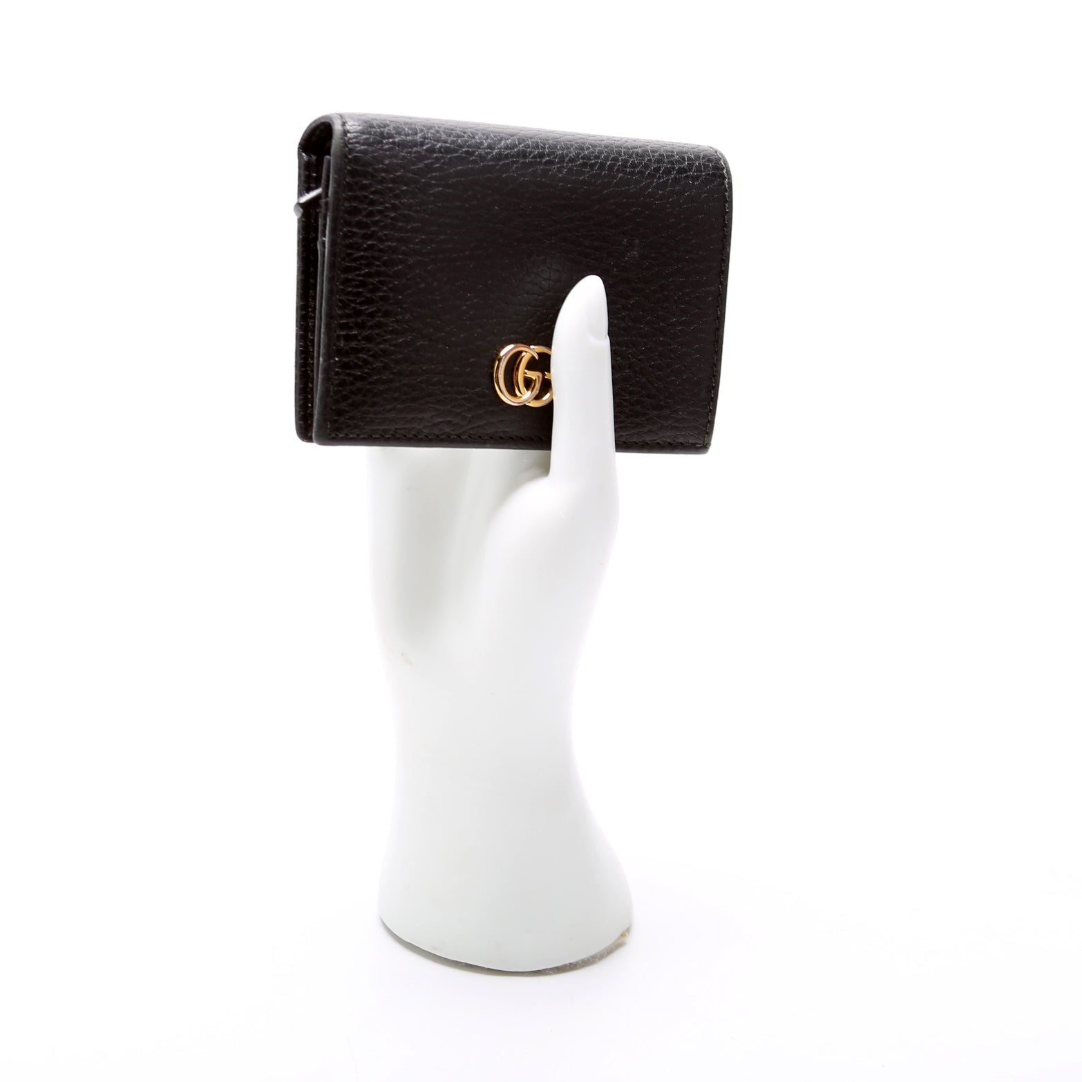 456126 GG Marmont Card Case Black