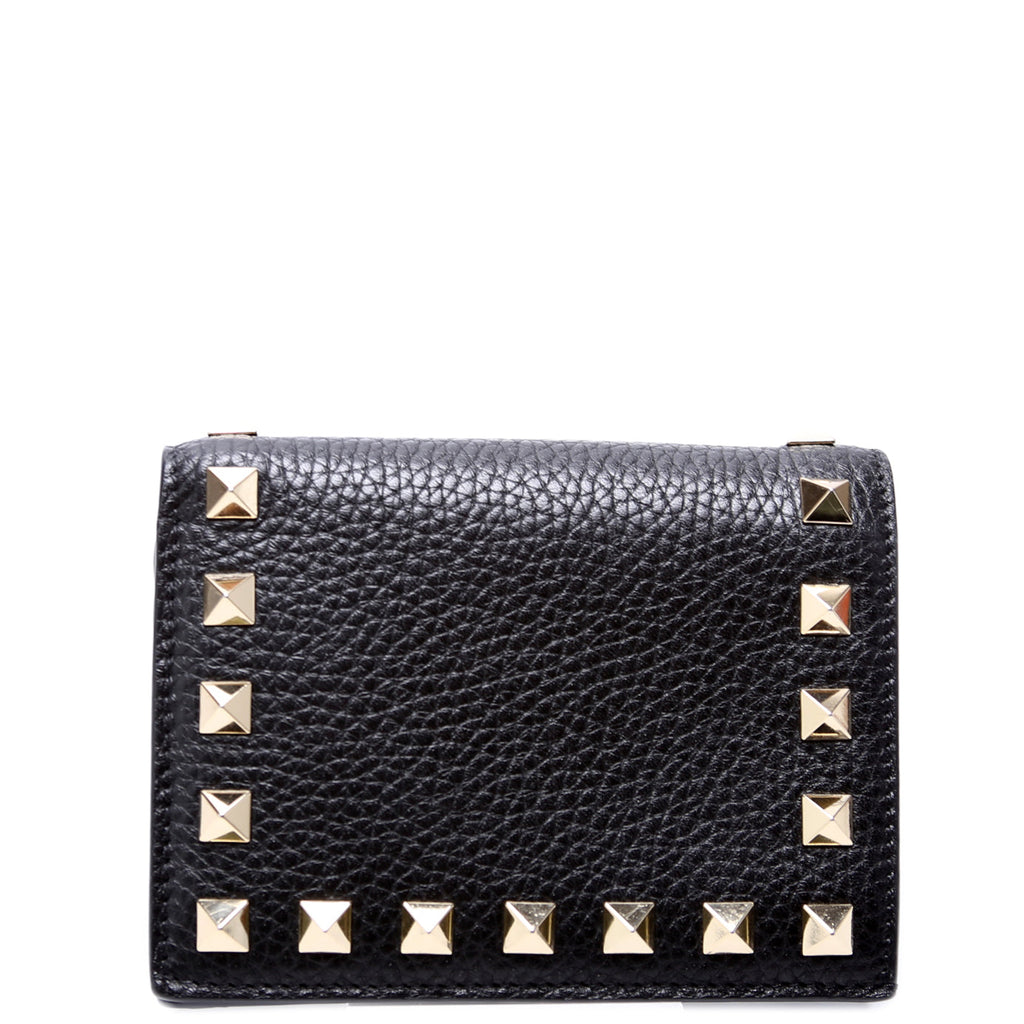 Rockstud Coin Card Case Black