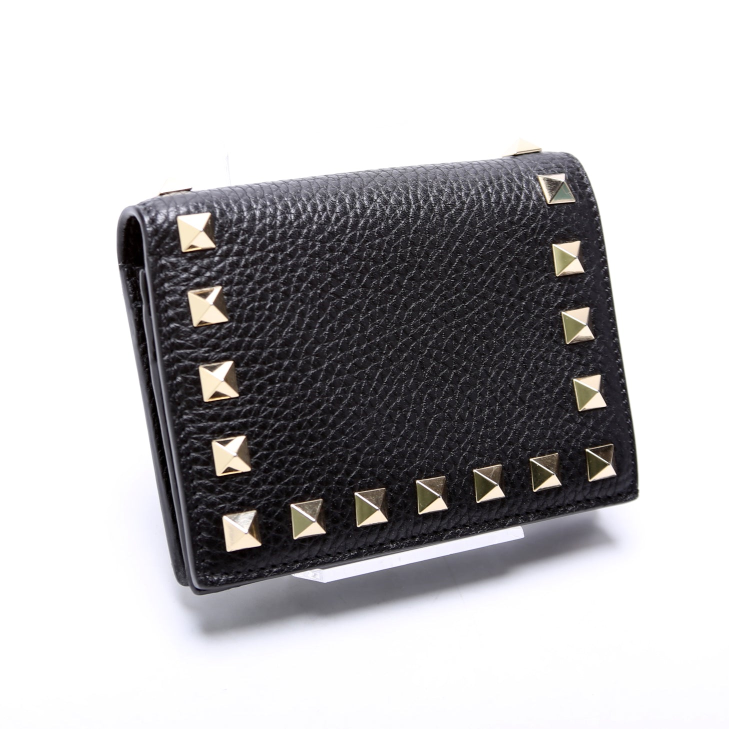 Rockstud Coin Card Case Black