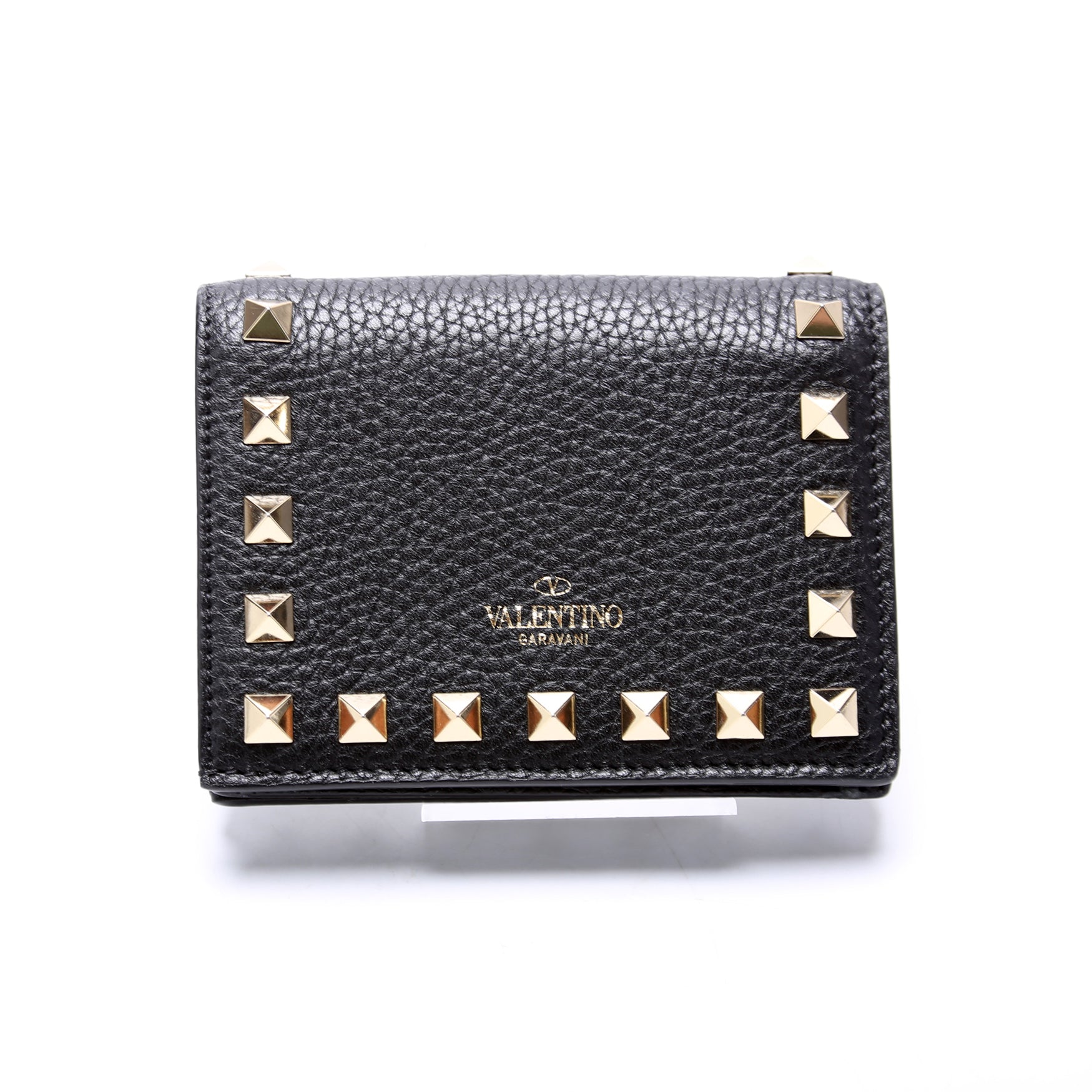 Rockstud Coin Card Case Black