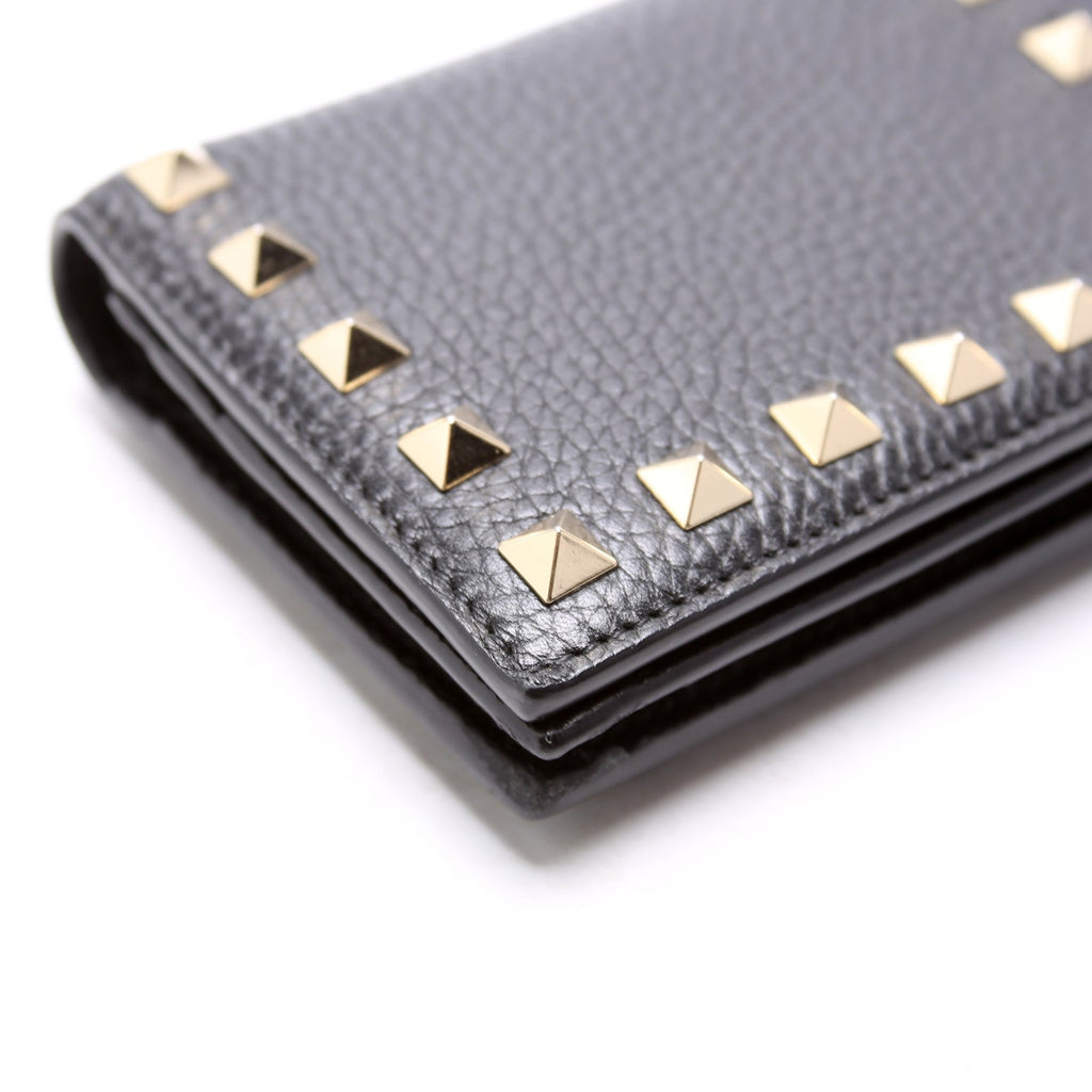 Rockstud Coin Card Case Black