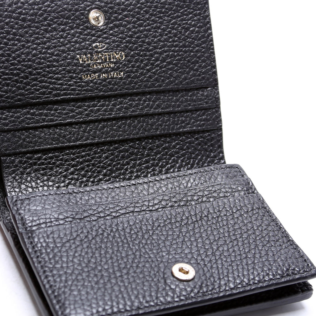 Rockstud Coin Card Case Black