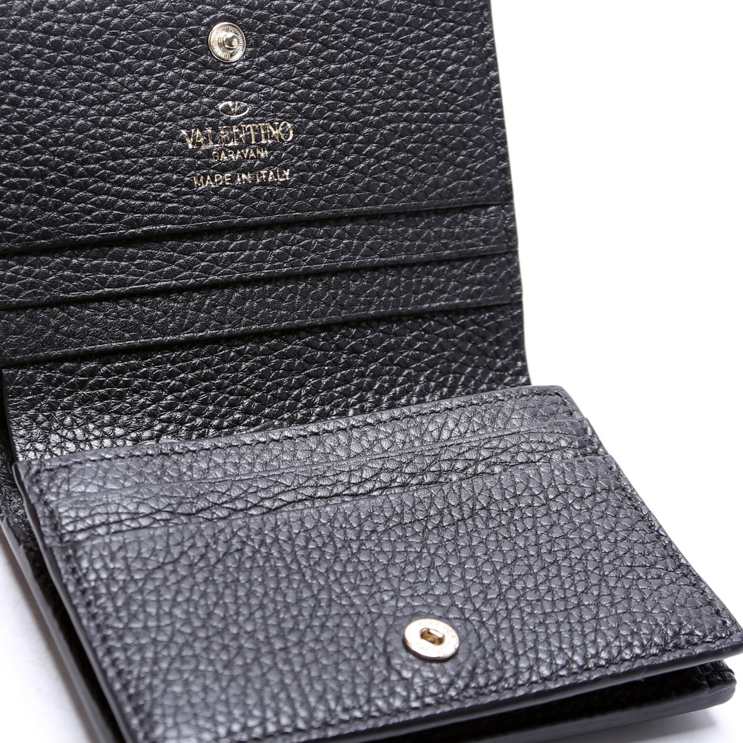 Rockstud Coin Card Case Black