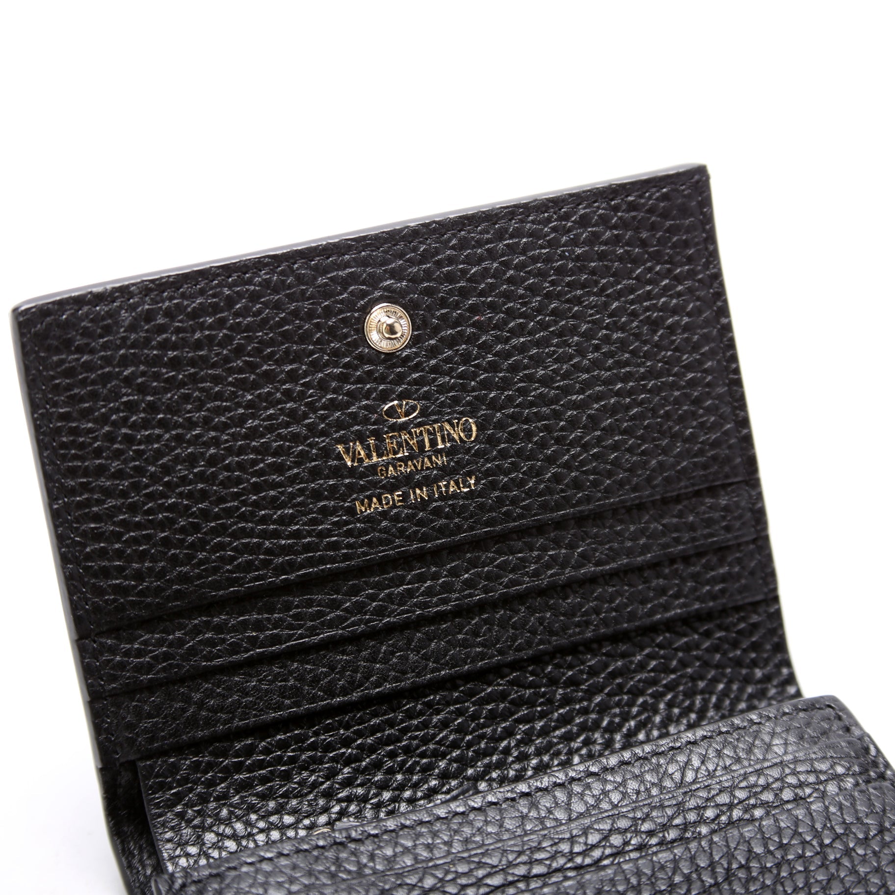 Rockstud Coin Card Case Black