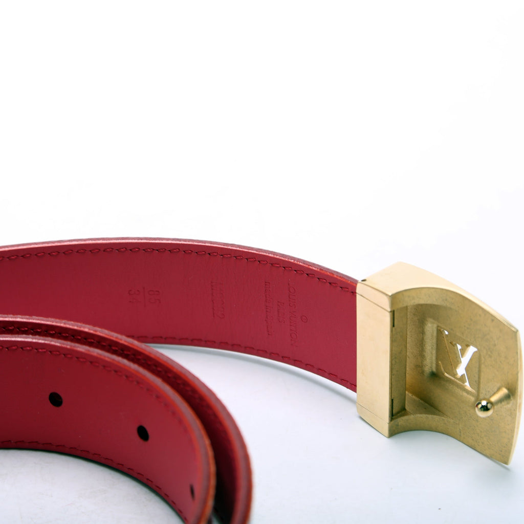 Ceinture Multicolor Monogram 30MM Belt Size 85/34 White/Pink