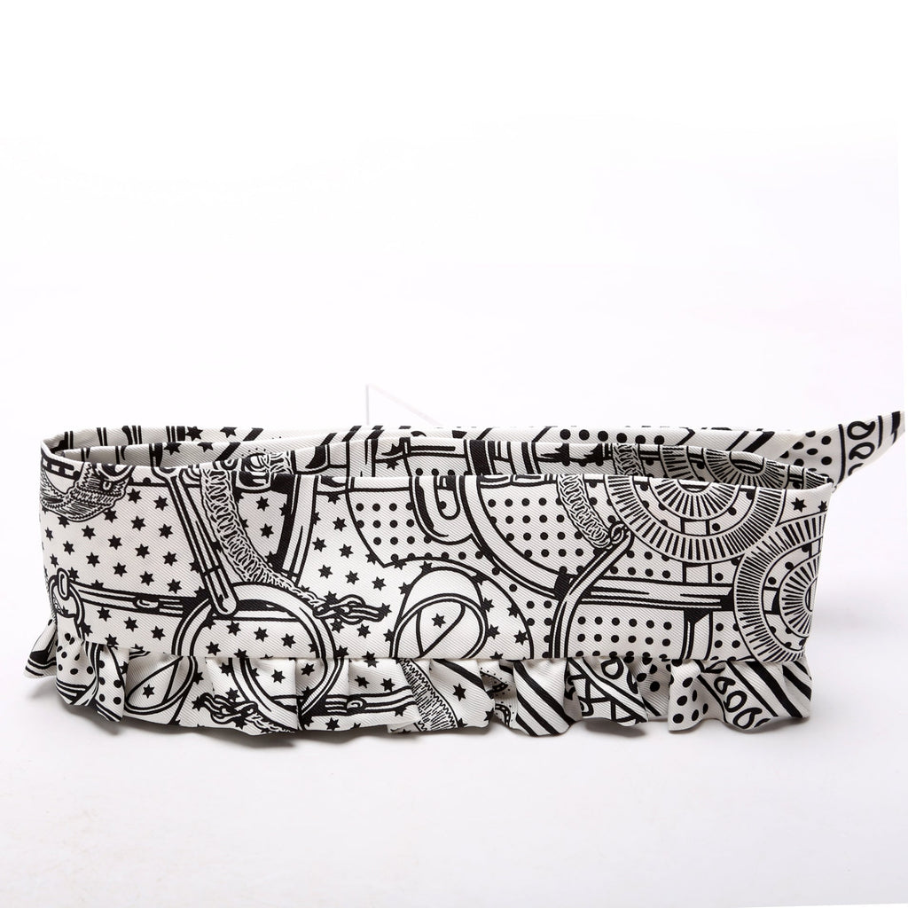 Eperon D'Or Bandana Twilly 86 Silk White/Black