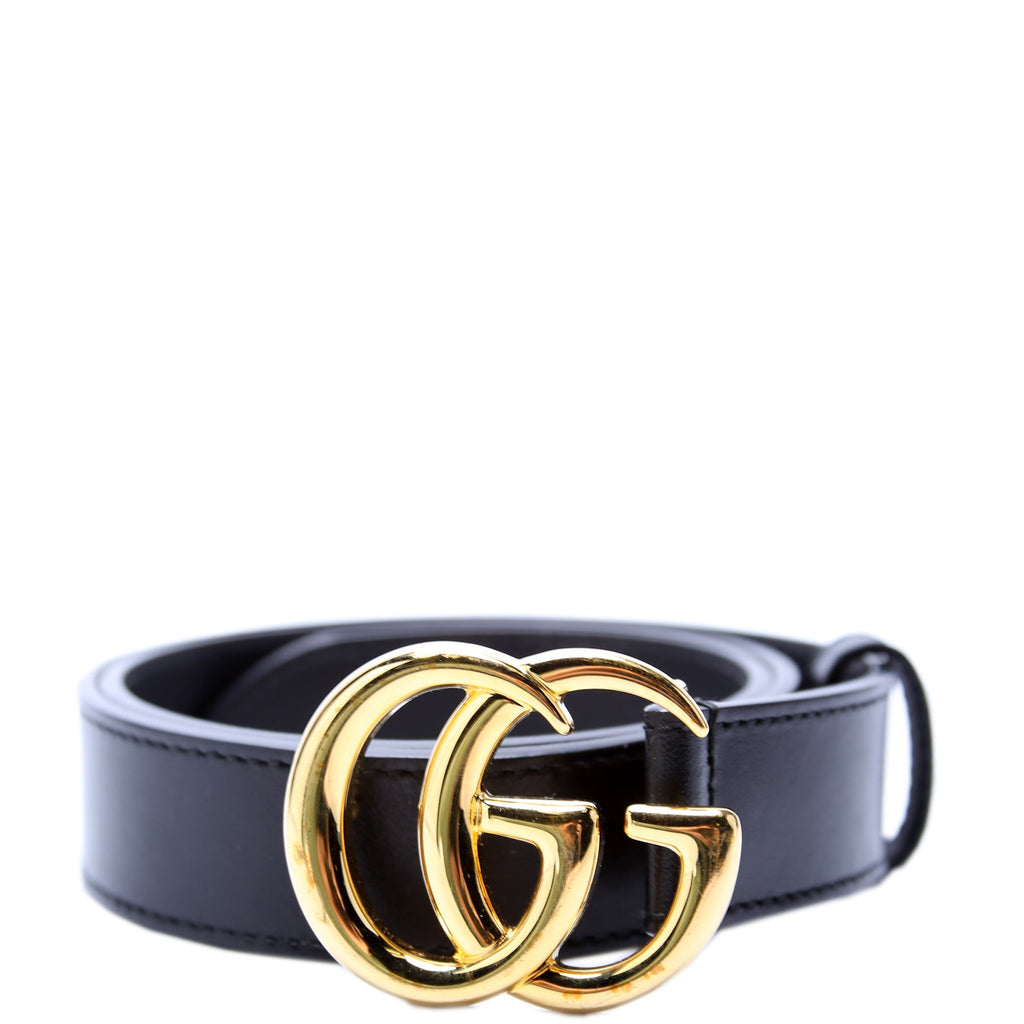 414516 GG Marmont Belt Size 75/30 Black