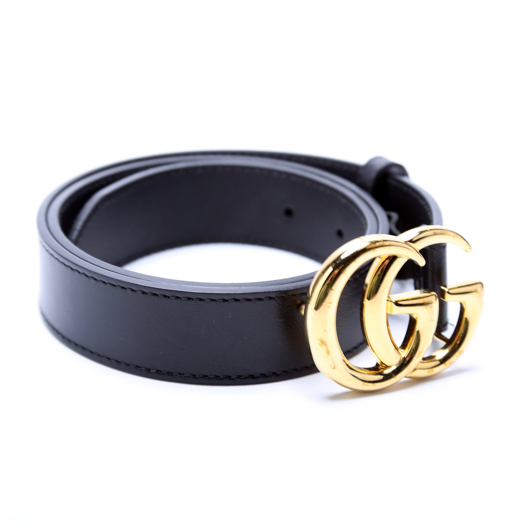 414516 GG Marmont Belt Size 75/30 Black