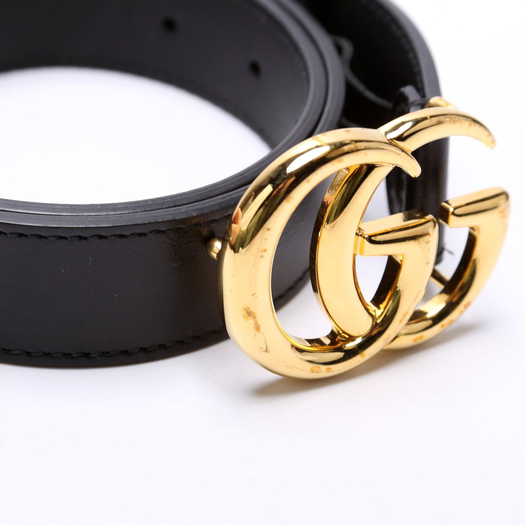 414516 GG Marmont Belt Size 75/30 Black