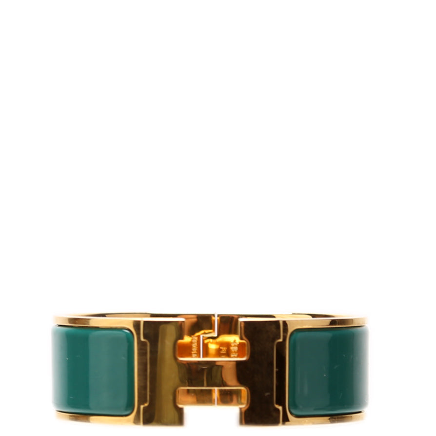 Clic Clac Wide PM Bracelet Gold/Teal