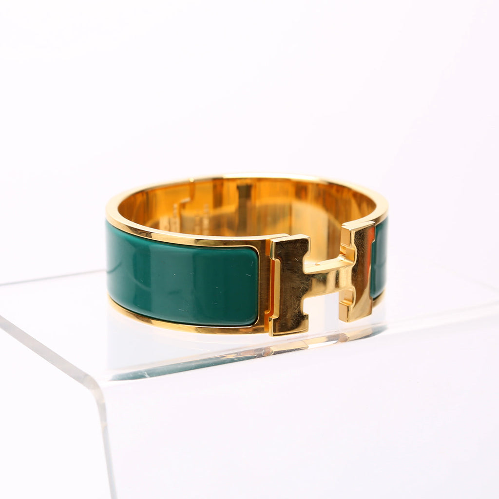 Clic Clac Wide PM Bracelet Gold/Teal