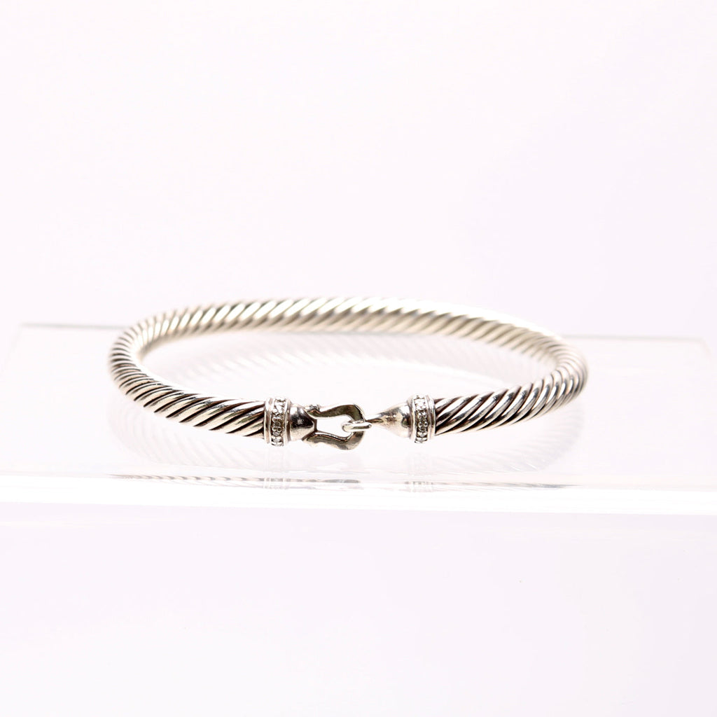 Classic Cable 5MM Buckle Bracelet 925/PAVE