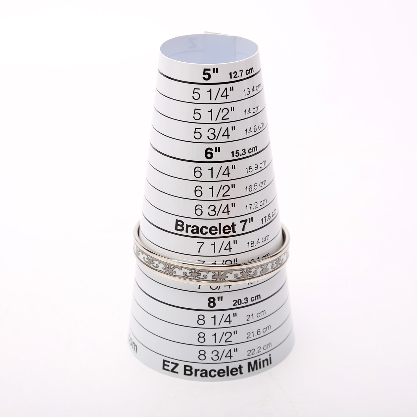 Balcons Du Gaudalquivir Printed Enamel Narrow Bangle Bracelet Silver/White