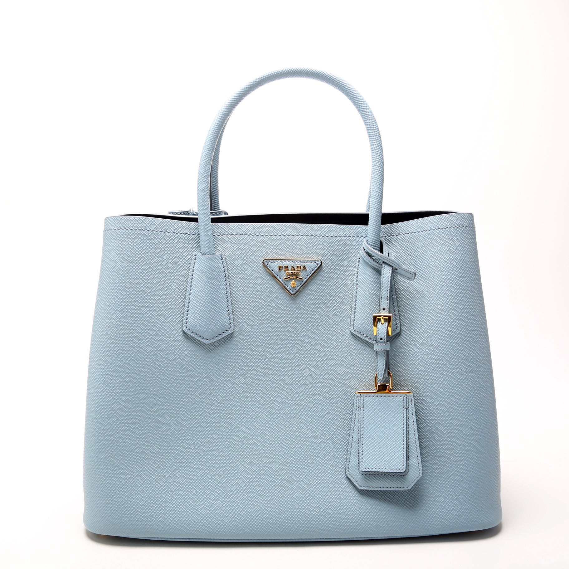 Saffiano Cuir Double Medium Blue